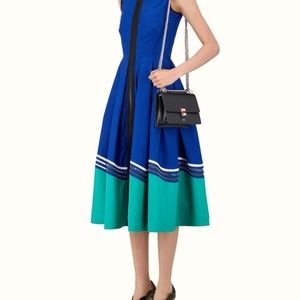 Fendi Kan I Scalloped Leather shoulder Bag